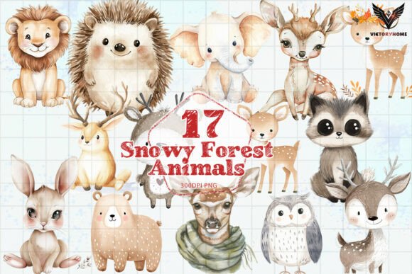 Download Snowy Forest Animals PNG - Premium Bundle