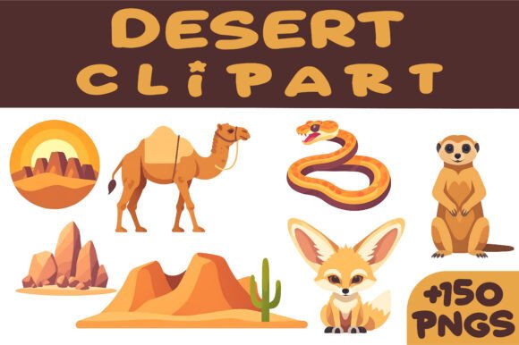 Download Desert Clipart Bundle, Cactus, Sand Dune - Desert clipart Collection