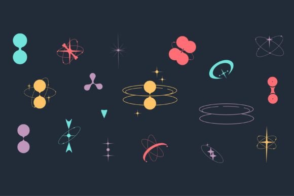 Download 18 Y2k Shape Color Modern Sipmle Graphic - Shape Collection