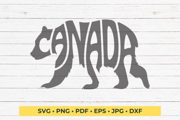 Download Canada Word Art in the Shape of a Bear - Shape Collection