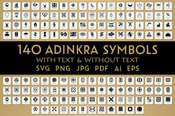 Download 140 African Adinkra Symbol Vector Bundle - Africa Collection