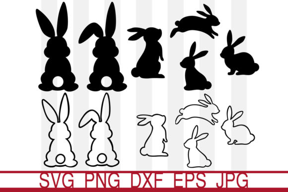 Download Easter Bunny Shape Silhouette - Shape Collection