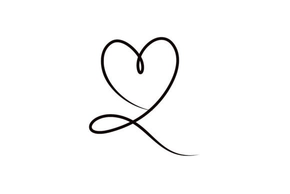 Download Continuous Line Drawing of Heart Shape - Shape Collection