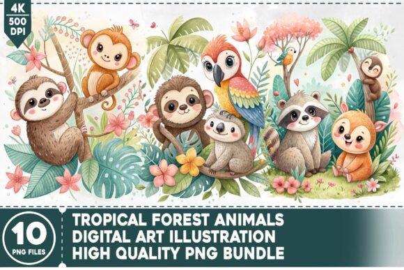 Download Tropical Forest Animals PNG Bundle - Premium Resources