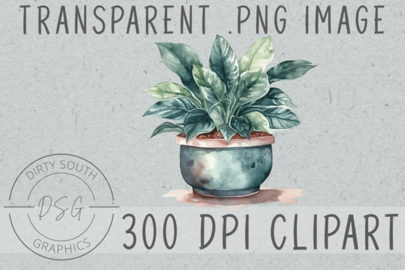 Download Watercolor House Plant Clip Art - House Collection