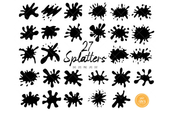 Download Paint Splatters, Blob Shape Silhouette S - Shape Collection