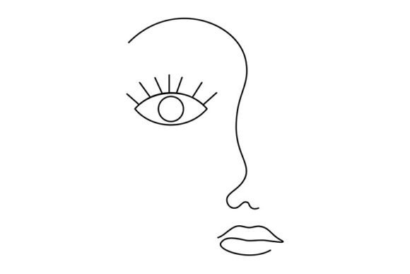 Download Modern Line Art Face - Modern line Collection