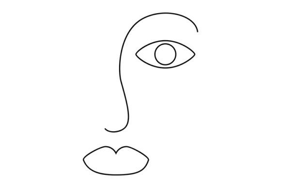 Download Modern Line Art Face - Modern line Collection