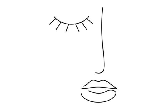 Download Modern Line Art Face - Modern line Collection